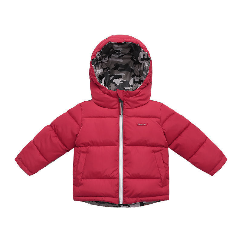 Middle And Small Children Wear Double-sided Padded Winter Jackets